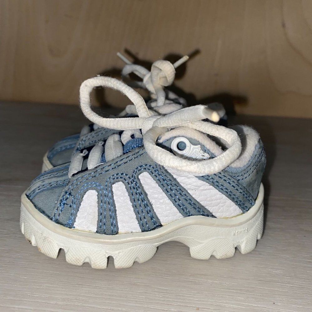 K-Swiss Classic‎ White / Blue Baby Infant 2 UK 1.5 EURO 18